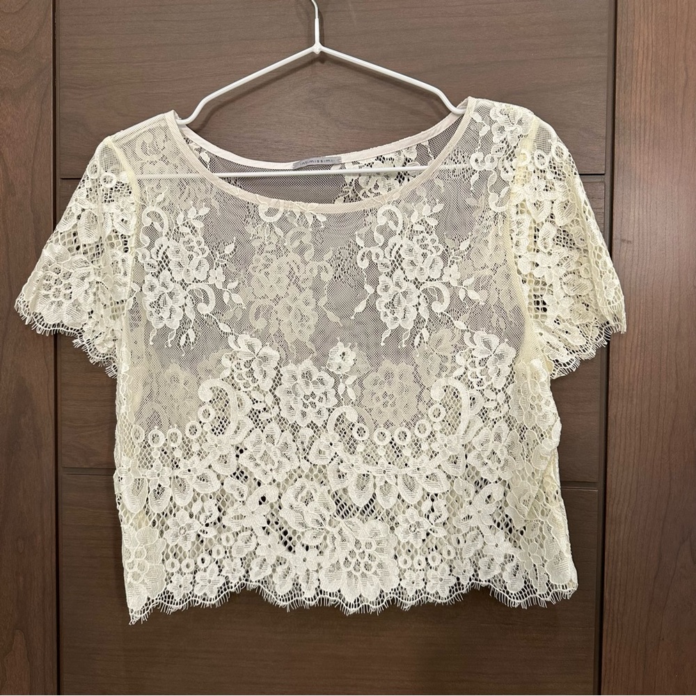 Intimissimi Cream Lace Women's Top S Unworn